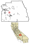 Tulare County California Incorporated and Unincorporated areas Lindsay Highlighted 0641712